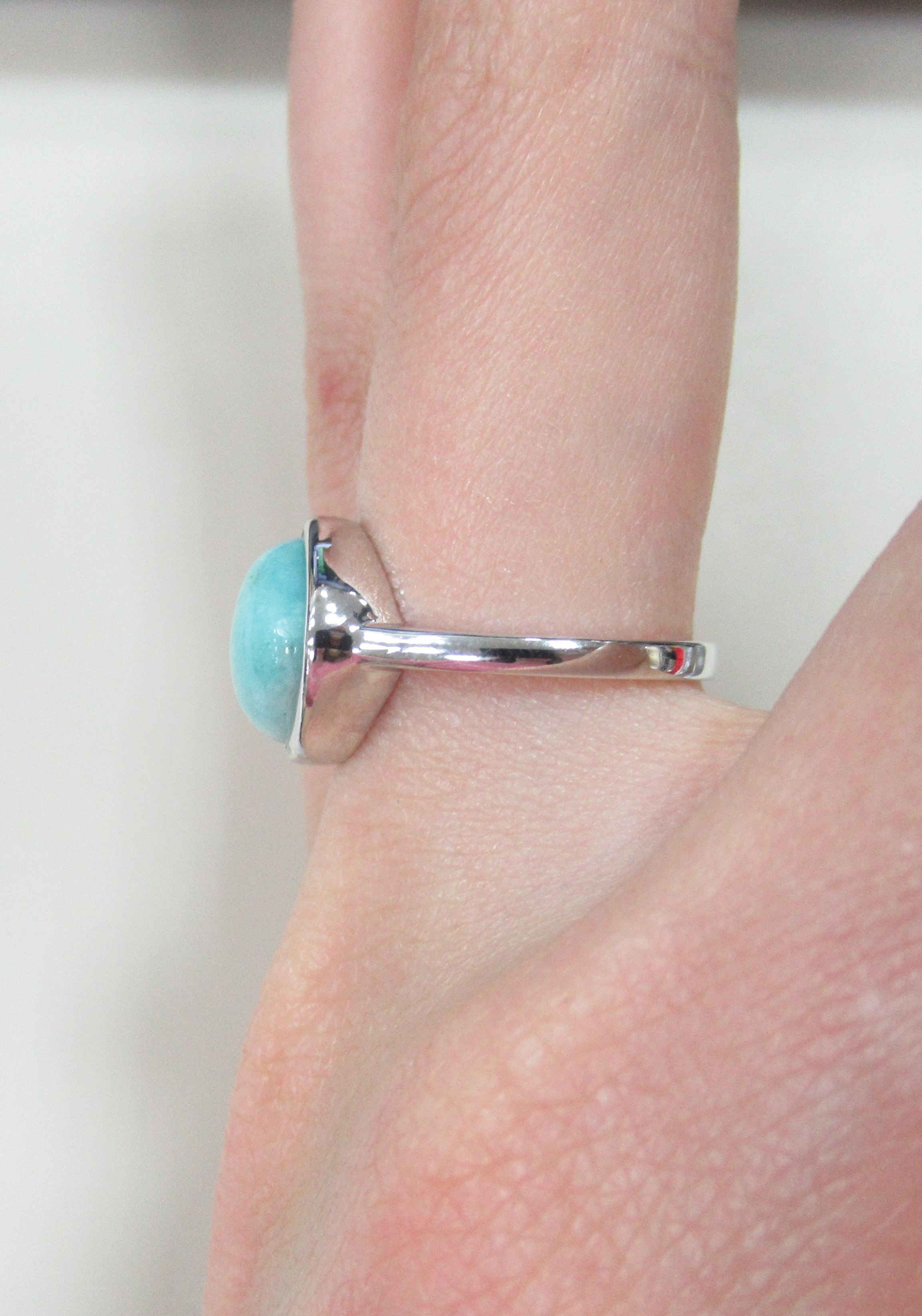 Серебряное кольцо с амазонитом